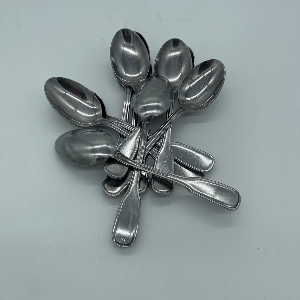 Vintage SERCO DEVILLE Stainless Steel Tablespoons Lot of 10 Made in Japan